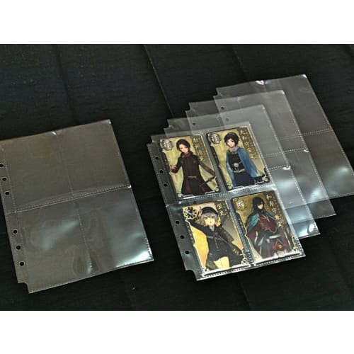 12 Sheets! 4-pocket Sheets for Trading Cards, Compatible with Card Game Binders.