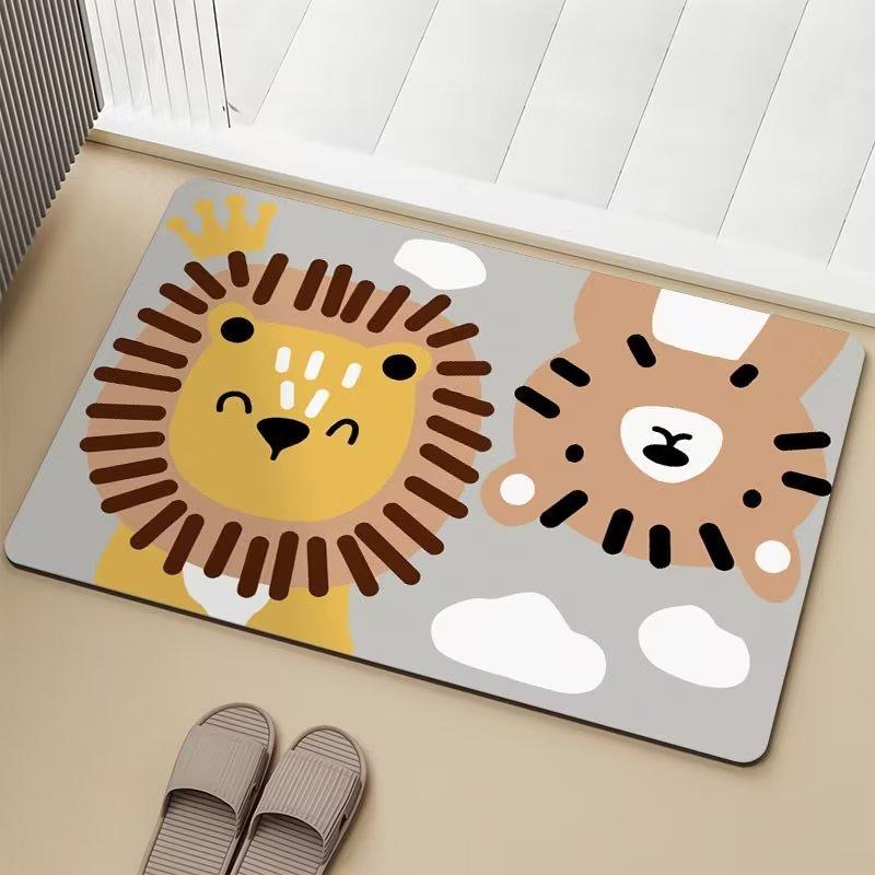 

Милый мультяшный диатомовый илистый коврик для ванной комнаты, туалета, душа, впитывающий коврик для ног, быстросохнущий коврик для двери туалета 30 * 50CM (diatom mud)