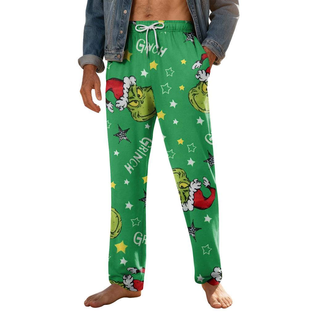 Men's Home Soft Pajama Pants Drawstring With Pockets Casual Sports Pants