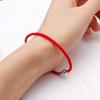 Handmade Red Black Braided String Bracelet for w/ Magnetic Clasp Lucky Jewelry D