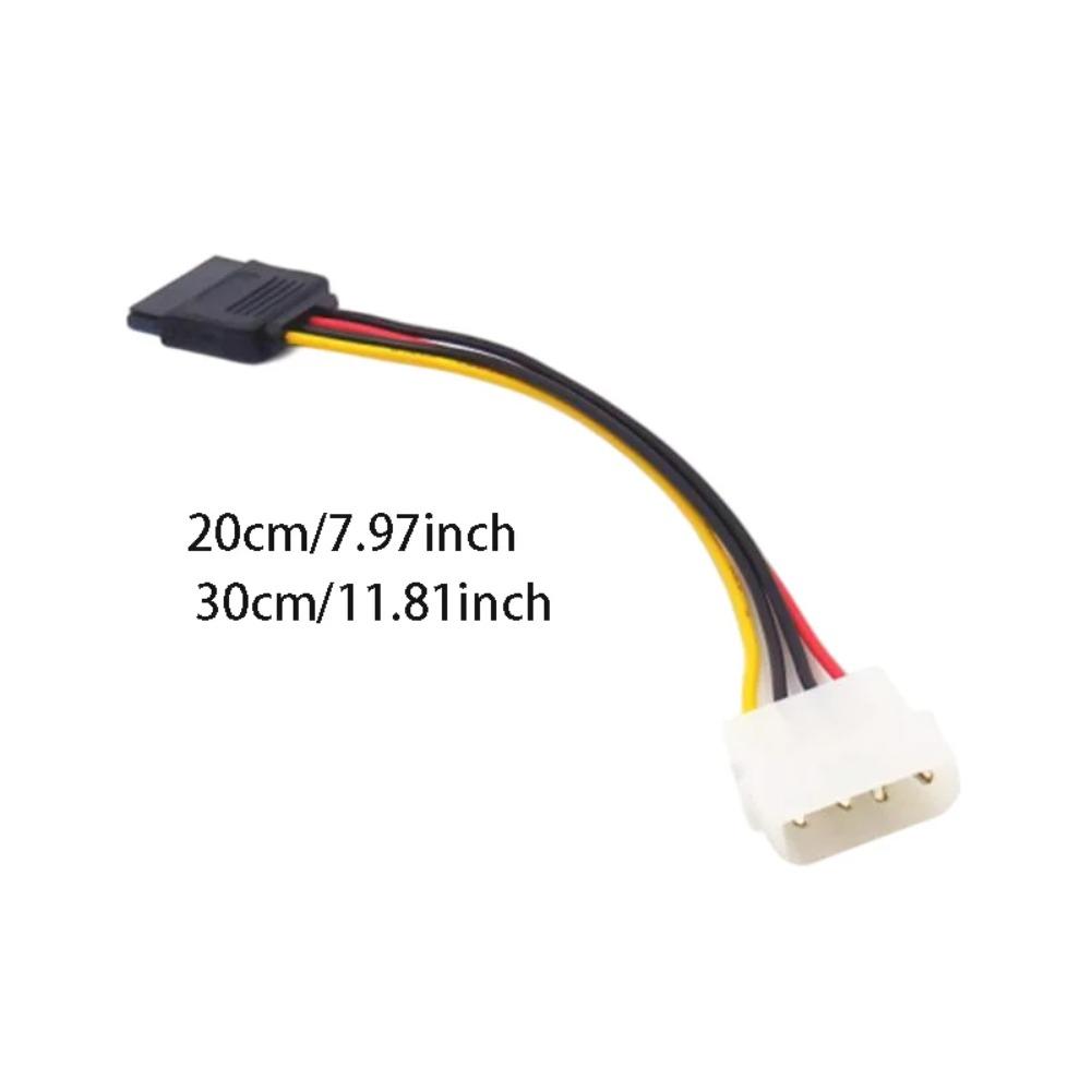 4 Pin Male IDE Molex to 2 SATA 15Pin Female Power Y Splitter Cable SATA 15Pin to Molex 4Pin Adapter for PC HDD SSD CD-ROM