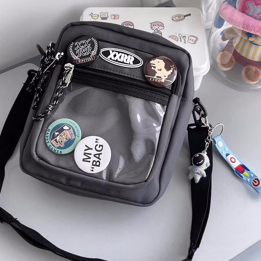 Korean Crossbody Shoulder Bags for Women Men Unisex Transparent Pocket Phone Bag