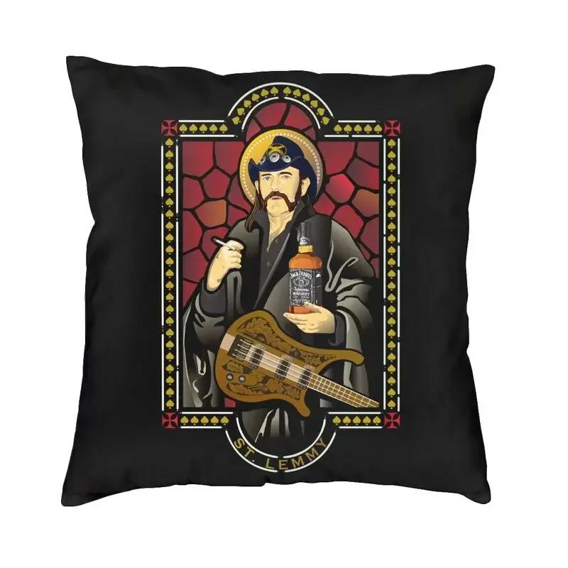 

Hot Sale Retro Rock Singer Lemmy Cushion Cover 40*40 cm Velvet Throw Pillow Case for Living Room Sofa Bedding Pillowcase 12x12Inch