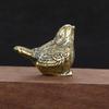 Lucky Brass Sparrow Statue Cute Sparrow Ornament Funny Miniature Sparrow Tea Pet  Home Desk Decor