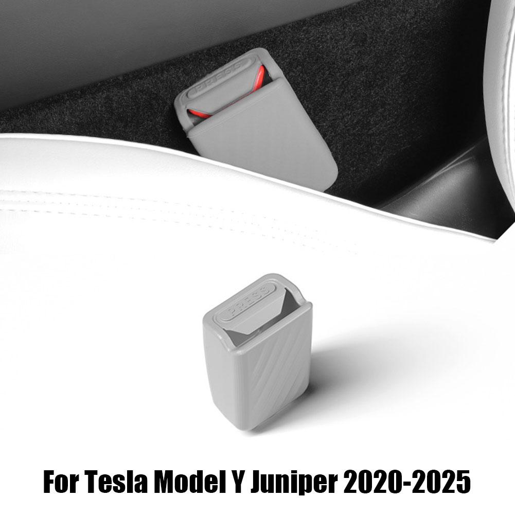 For Tesla Y 2020-2025 Front Belt Silicone Protector Full Cover for Model 3 Belt Buckle Base Covers T6t2