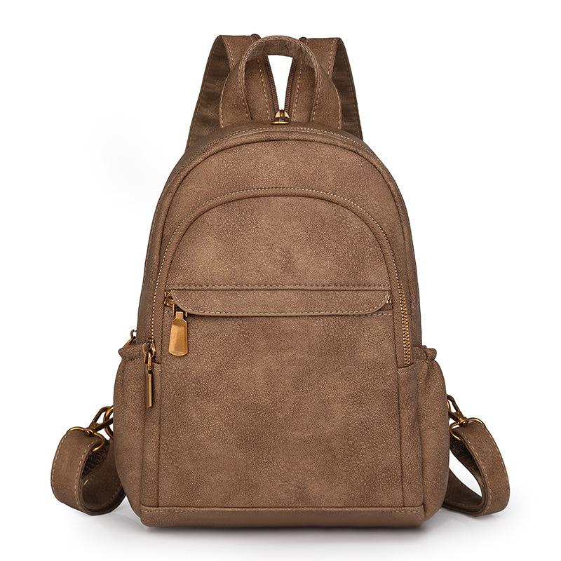 

Женский многофункциональный рюкзак ПУ дорожная сумка большой емкости нагрудная сумка коричневый