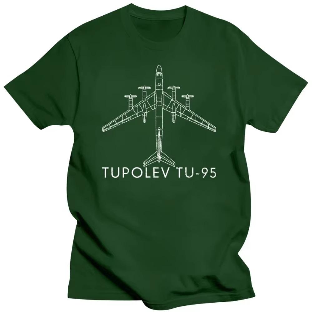 Russian Warplane Tupolev Tu-95 Bear Strategic Bomber T-Shirt Summer Cotton Men T Shirt New Streetwear Oversize tees