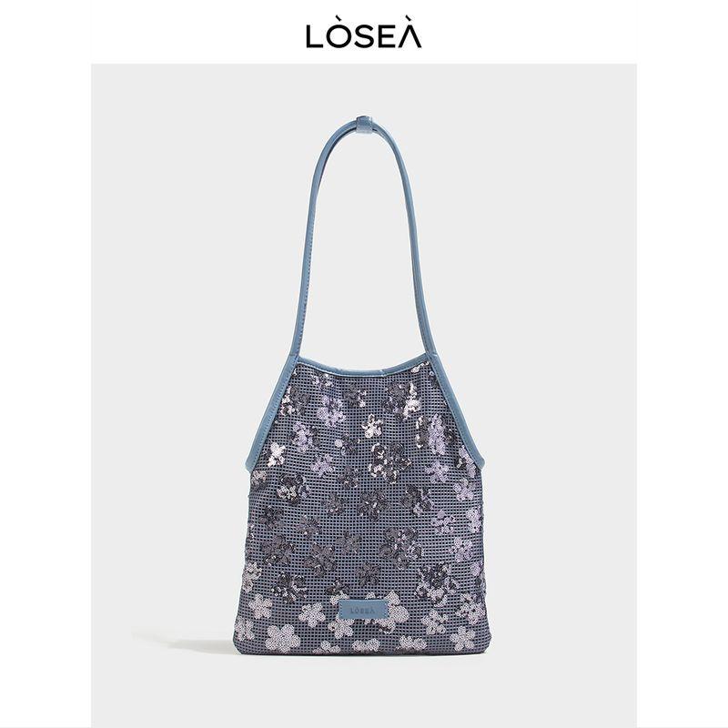 

Losea Original Blingbling Sequin Bag Women 2025 New Blue Shoulder Bag Blue([In Stock]])