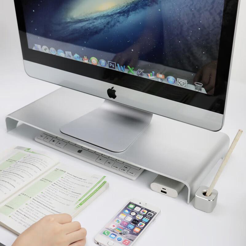 Luwei hliníkový stojan na monitor a notebook s úložným prostorem a chladičem