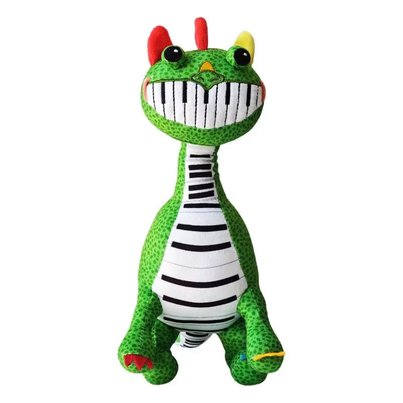 New Poppyed Pianosaurus  Cartoon Plush Doll Anime Nightmare Game Plushie Stuffed Pillow Doll  Kids Birthday Gift Ornament Toy