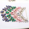 New 1 Piece 100 * 120mm Metal Summer DIY Bikini Beach Flip Flops Chain Rhinestone Decoration