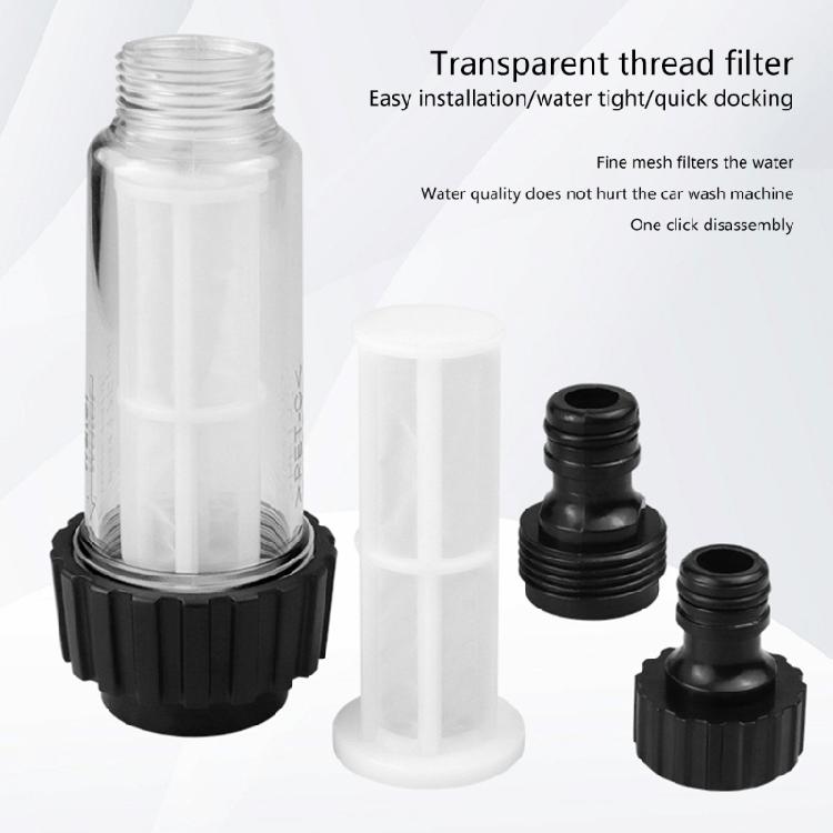 High Pressure Washer Water Filters, 3/4" Thread Quick Connector Car Washing Machine Water Filters, Garden Hose Filter