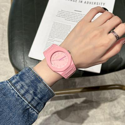 New Personalized Fashionable Large Dial Women's Watch Cute Candy Color Trendy Dopamine Color Watch