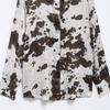 2025 Spring Women's Animal Print Silk Satin Shirt and Midi Skirt Set