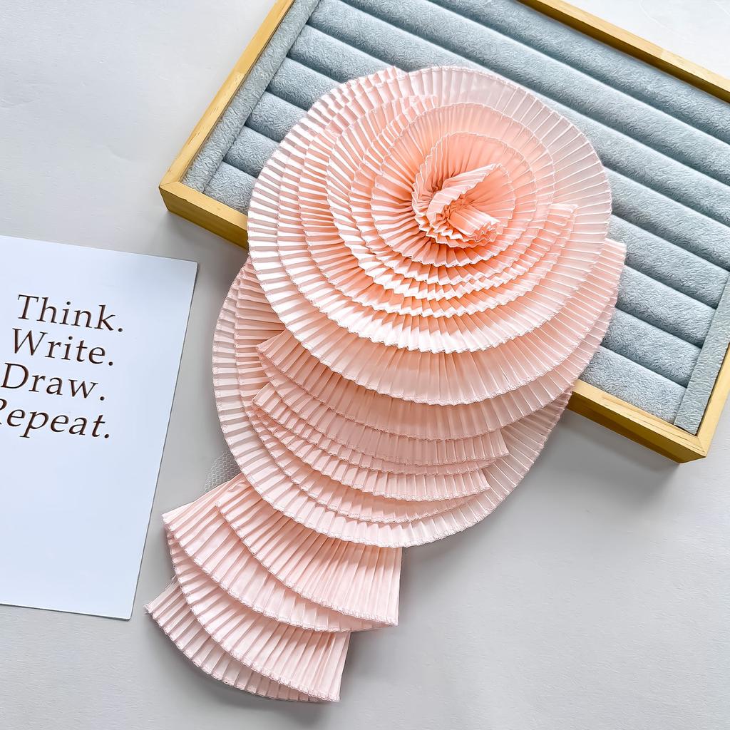 Folded Handmade Three-Dimensional Flower Accessories Clothing Dress Skirt Large Flower Decoration Corsage Cloth Sticker Accessories