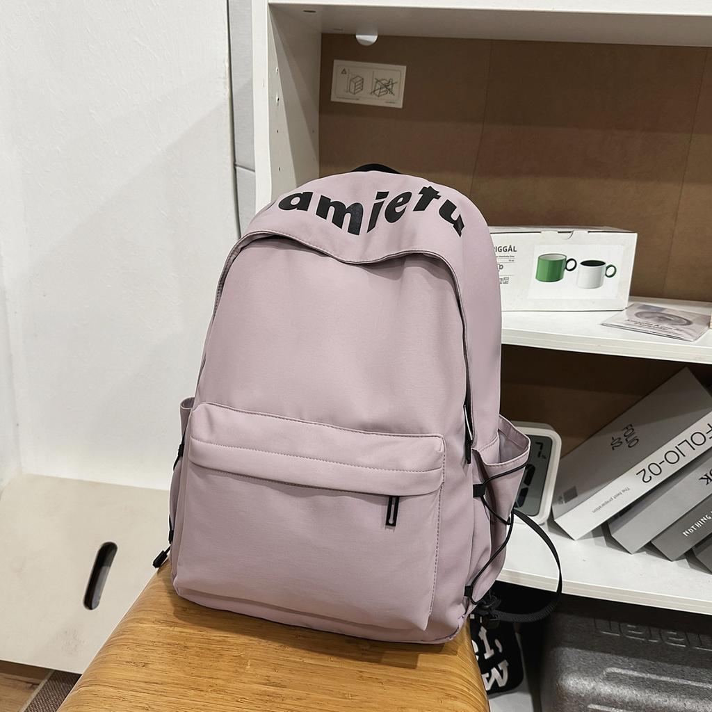 Schoolbag Korean version of simple large-capacity backpack new junior high school college student schoolbag lightweight fashion versatile travel 