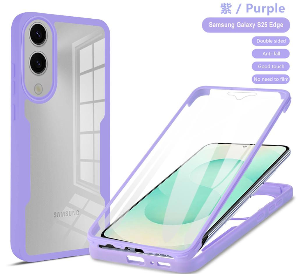 Full Body Protection Shockproof Case for Samsung Galaxy S25 Edge S24 Ultra S23 FE Plus Protective Cover Clear Fundas Coque Capa
