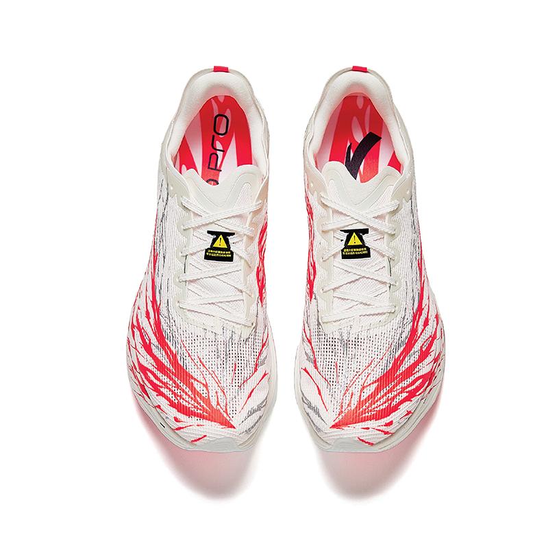 Anta C10 Pro Heartbeat Comfortable Non-Slip Wear-Resistant Low-Top Marathon Running Shoes Women Sneaker White Red 122525574-2