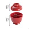 Soup Bowl with Lid Container Kitchen Round Tableware Japanese for Fried Pasta Cereal Appetizer