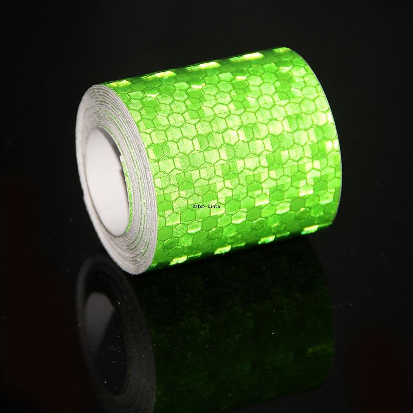 Green Reflective Safety Warning Tapes 5cm*3m High Intensity Waterproof Strips Self-Adhesive Reflectors Stickers For Trucks Trail