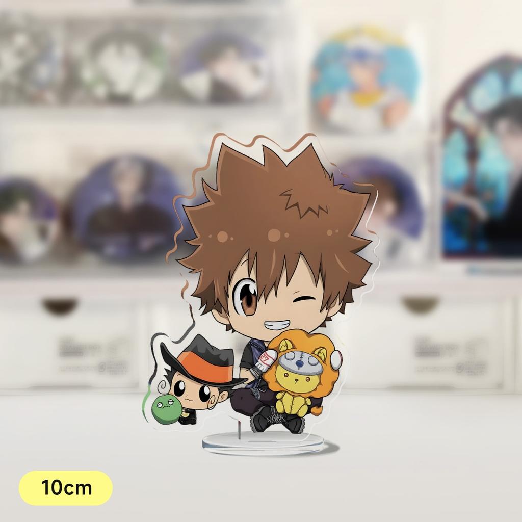 Anime Katekyo Hitman Reborn 10cm Acrylic Stand Model Figures Sawada Tsunayoshi Gokudera Hayato Cosplay Desk Decor Model Gifts