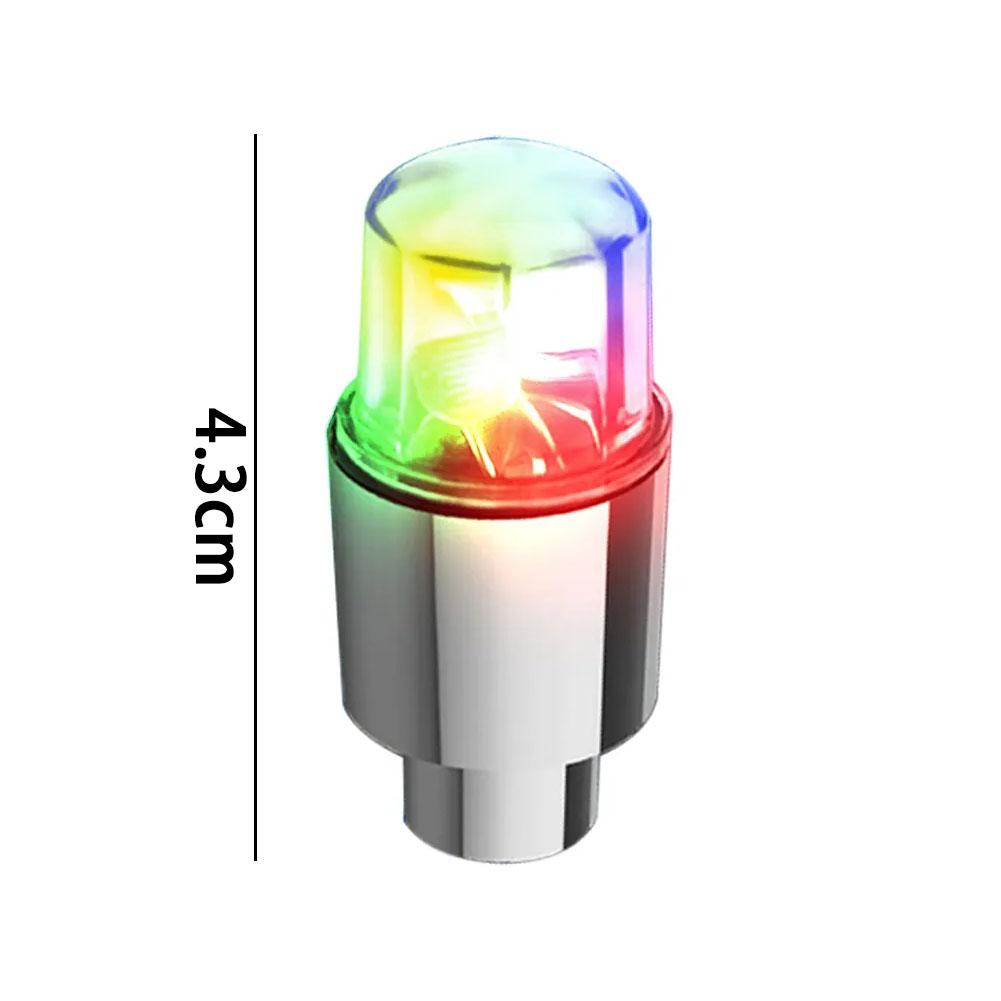 2PCS Colorful Gas Nozzle Lamp Motorcycle Car Wheel Light Auto Wheel Tire Tyre Air Valve Stem LED Light Cap Cover Accessories