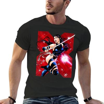 Psylocke Tişört mavi arşiv tişörtleri grafik grafik tişörtler anime tişörtleri erkekler için t pamuklu