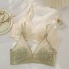 Female Thin Small Chest Bra Upper Support Gathering No Steel Ring Bra No Sponge Ultra-thin Bra Big Chest Small Chest