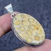 Fossil Coral Gemstone 925 Sterling Silver Jewelry Pendant 2.05"