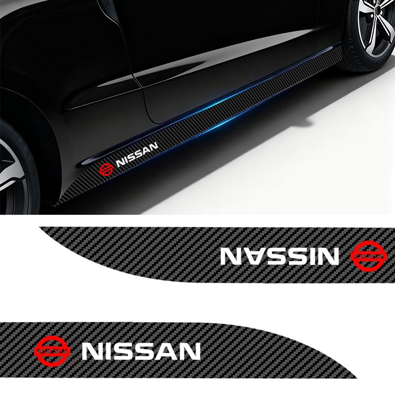Car Door Side Skirt Car Body Decal Carbon Fiber Sticker For Nissan Qashqai X J11 Trail Tiida Teana Skyline Juke X-trail Almera