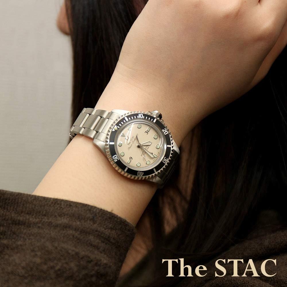 [The Stack] The STAC Made In Japan Classic Diver's Watch Ivory Sweep Second Watch 38mm Classic Scuba 200 Men's Women's