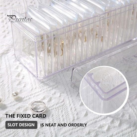 20/40 Pcs Transparent Jewelry Storage Bags Dustproof Moisture-proof Antioxidation Waterproof Earrings Rings Necklace Storage Pouches with Storage Box