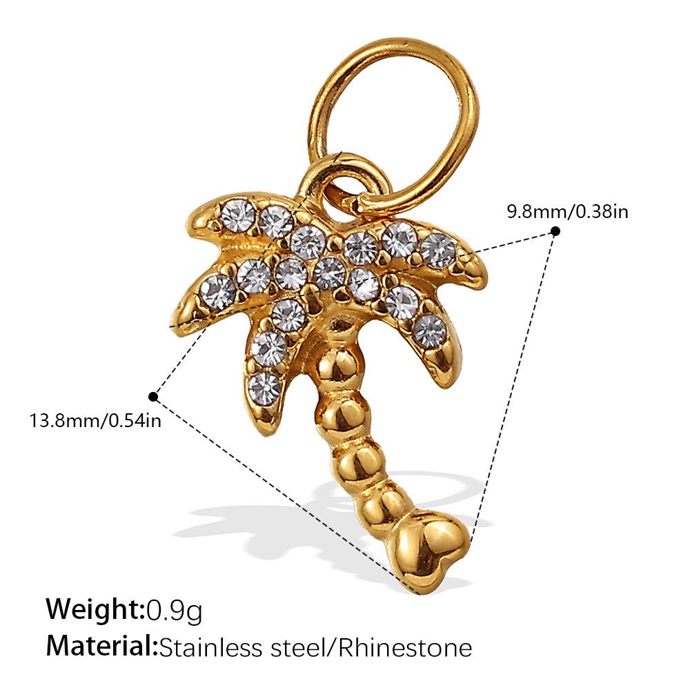Diamond-Studded Dolphin & Starfish Stainless Steel Pendant - Cute Ocean Animal Jewelry Accessory