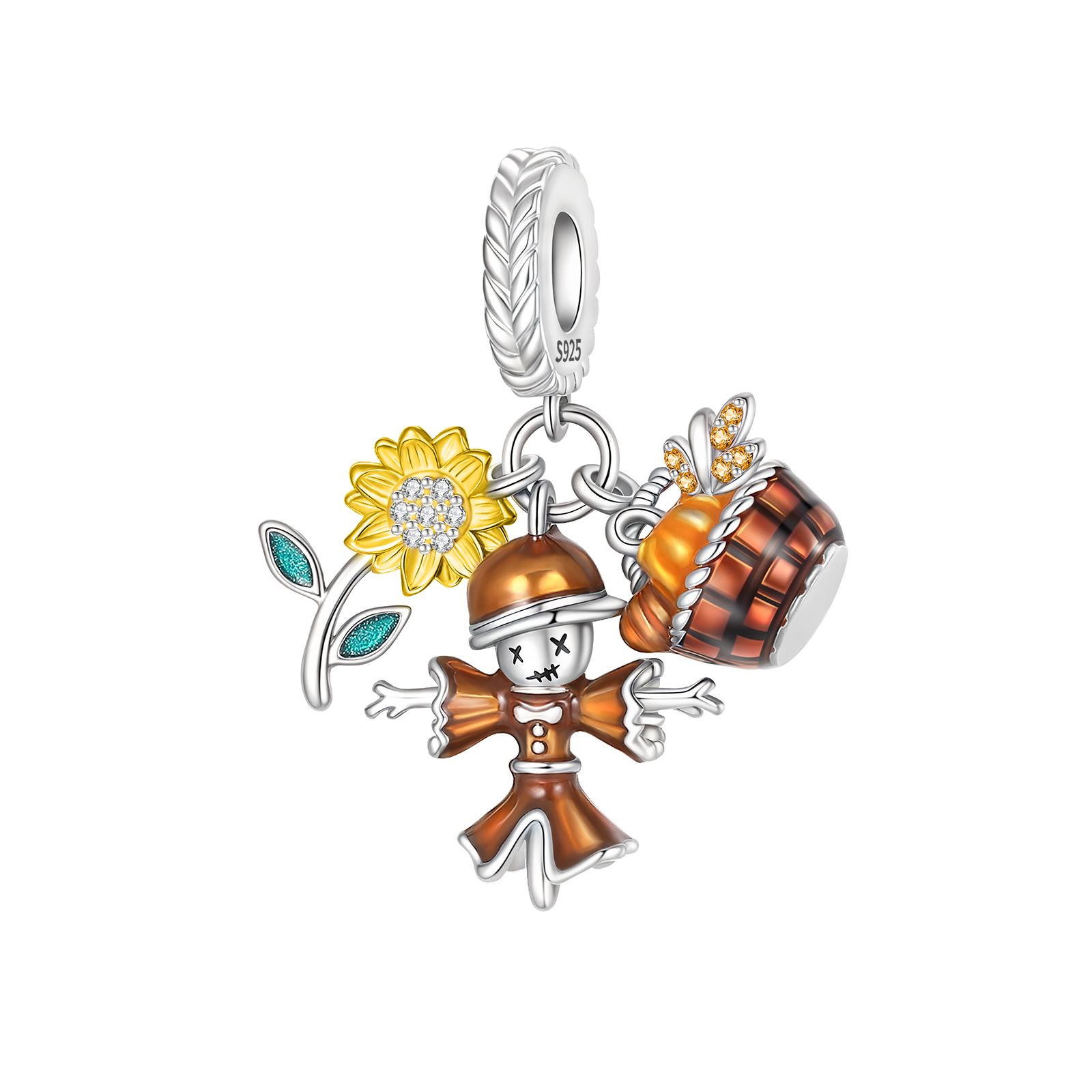 

Медь Пугало Кукуруза Шармы Подвеска Подходит для Оригинальных Шарм-Браслетов Женщины DIY Ювелирный Подарок