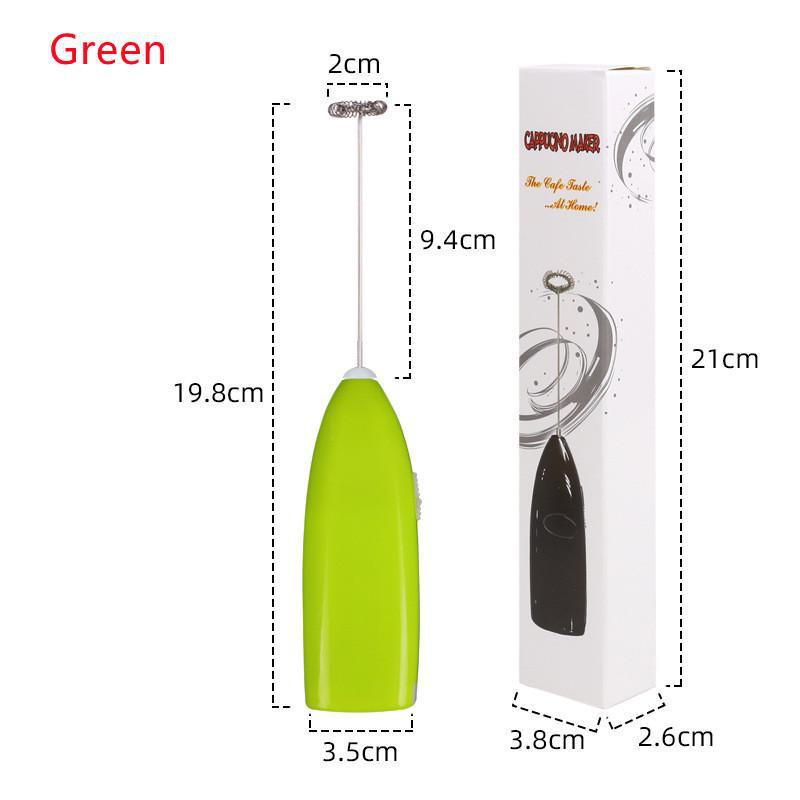 

Ручной электрический вспениватель молока и взбиватель яиц 21x3.8x2.6 cm зелёный