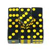 10pcs Game Dice 6 Sided 16mm Black Acrylic Dice Standard Colored Dots for Board Game Classroom Math Accesories