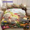 Sheep Pattern Bedding Quilt Set Quilt Cover Pillowcase Home Decoration Birthday Gift (1 * duvet cover + 2 * pillowcase, without core)