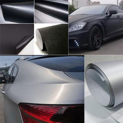 Envoltura de vinilo flexible para coche, aluminio metálico, negro cepillado, 152x30cm, envoltura de coche, papel de aluminio metálico negro cepillado para coche