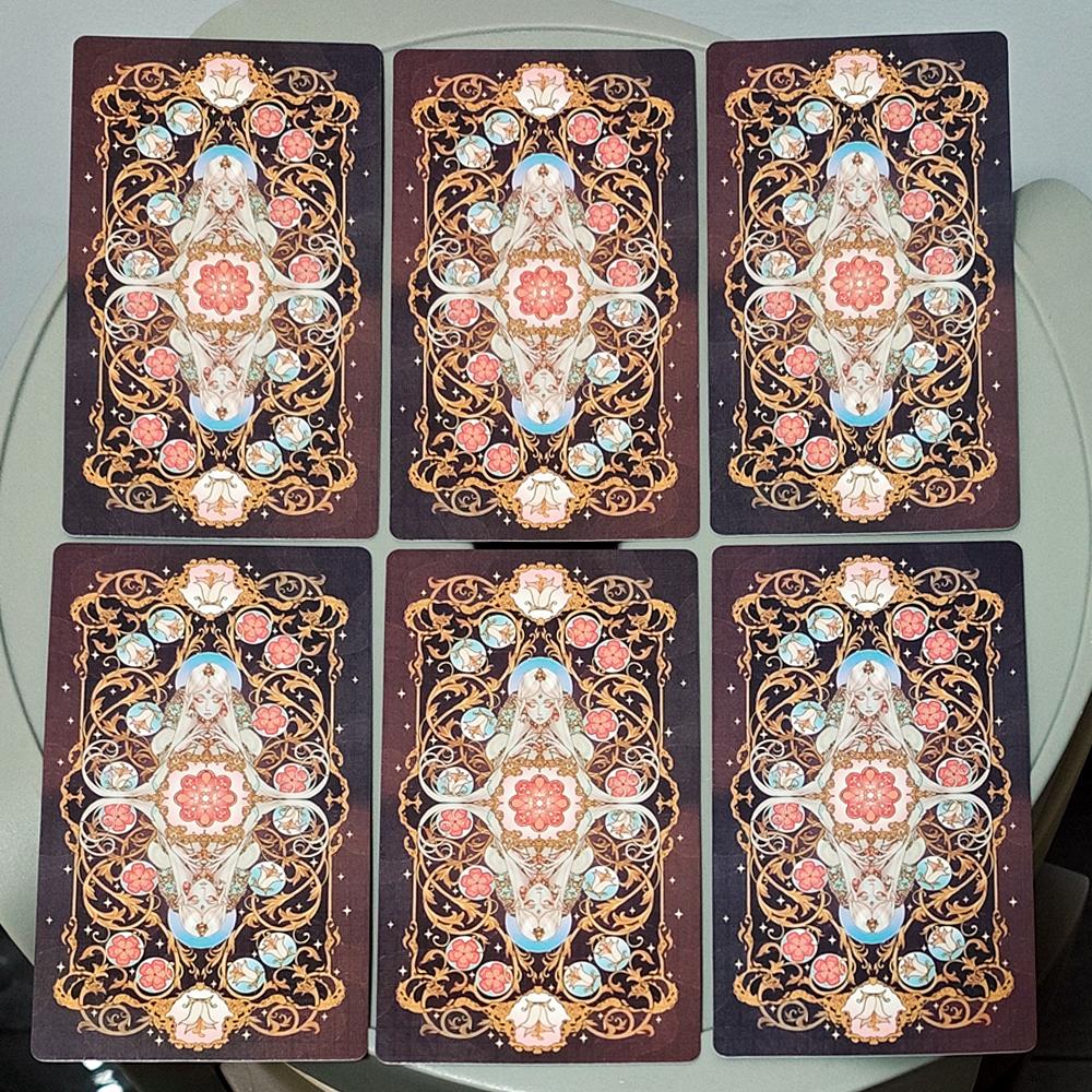 Anima Tarot Deck in Rigid Box 78 Pcs Art Nouveau Tarot Cards 12*7cm Double-embossed with Gorgeous Anime-Style Illustrations