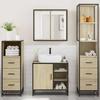 4 Piece Bathroom Furniture Set in Sonoma Oak Particle Board