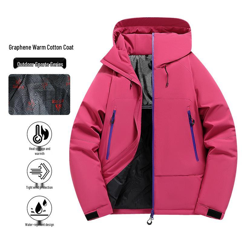 Graphene Winter Windproof Hooded Jacket, Thickened for Outdoor Mountaineering - Unisex 2025 Edition.