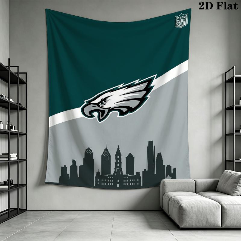 Philadelphia Eagles Wall Tapestry Aesthetic Wall Hanging Printed Fabric Blanket Decorative Tapestries for Bedroom Living Room Home Decor
