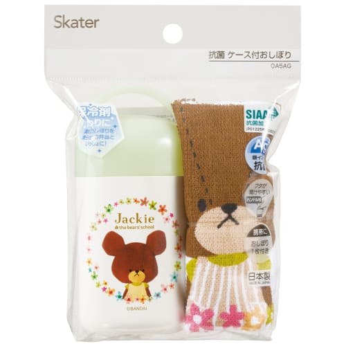 Skater Antibacterial Wet Wet Set with Case Wet Wet Bear School Made in Japan 32 x 30.5 cm OA5AG-A