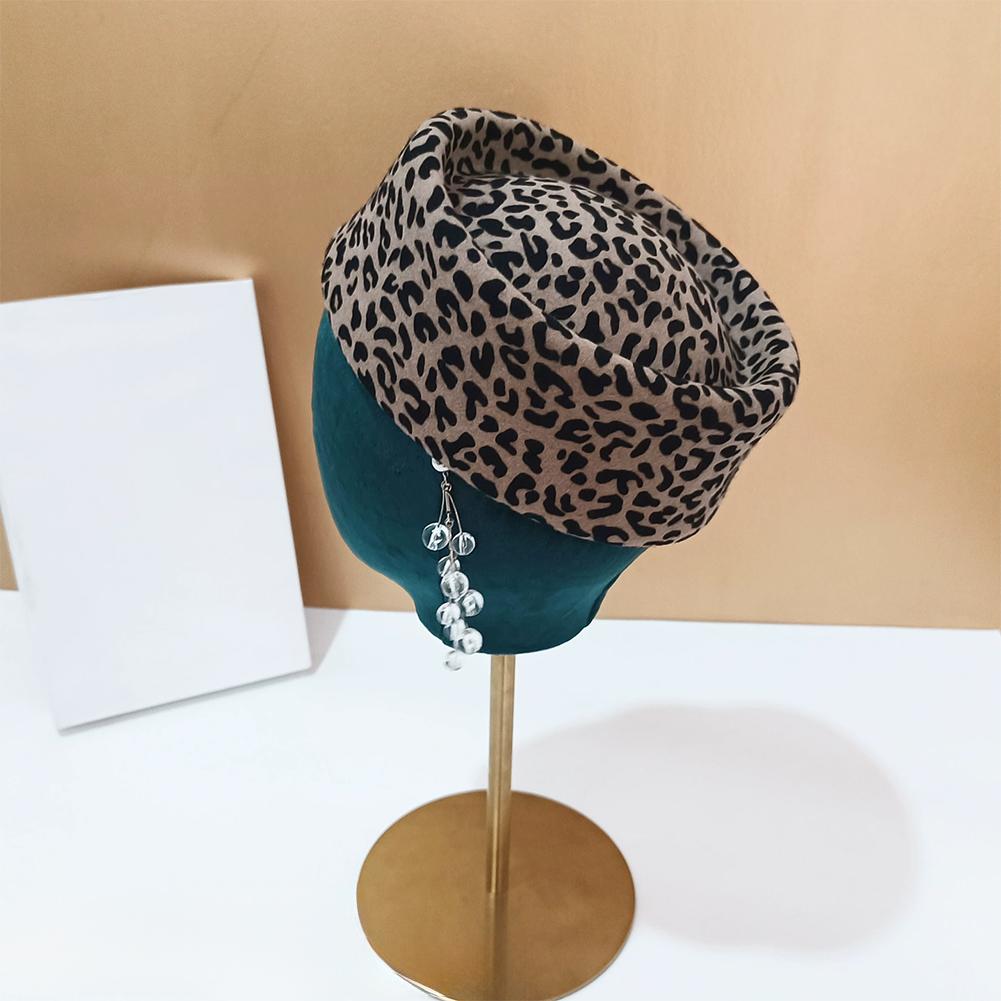 Women British Retro Wool Felt Beret Hard Concave Top Elegant Mini Hat For Formal Wedding Party Garment Accessory