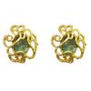 European and American exaggerated heavy industry metal gold geometric flower earrings advanced sense retro cold wind medieval hollow earrings