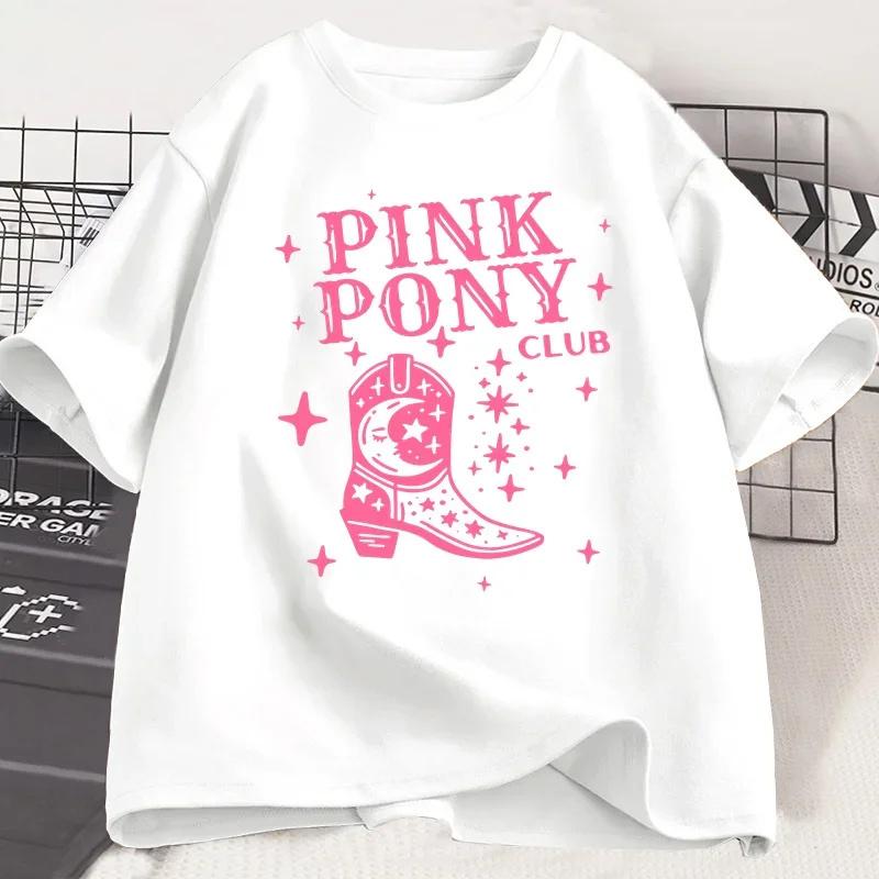 

Pink Pony Club Chappell Roan Cowgirl Boots T shirt Women Hip Hop Fashion Country Music TShirt Lady Girl cotton tshirts unisex 3XL