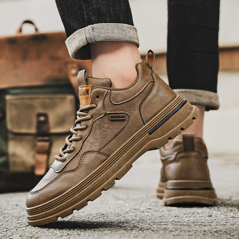 Height Increasing High Platform Boot Man Walking Breathable Men's Shoes Brown Men's Sneakers Sport Global Brands Funky