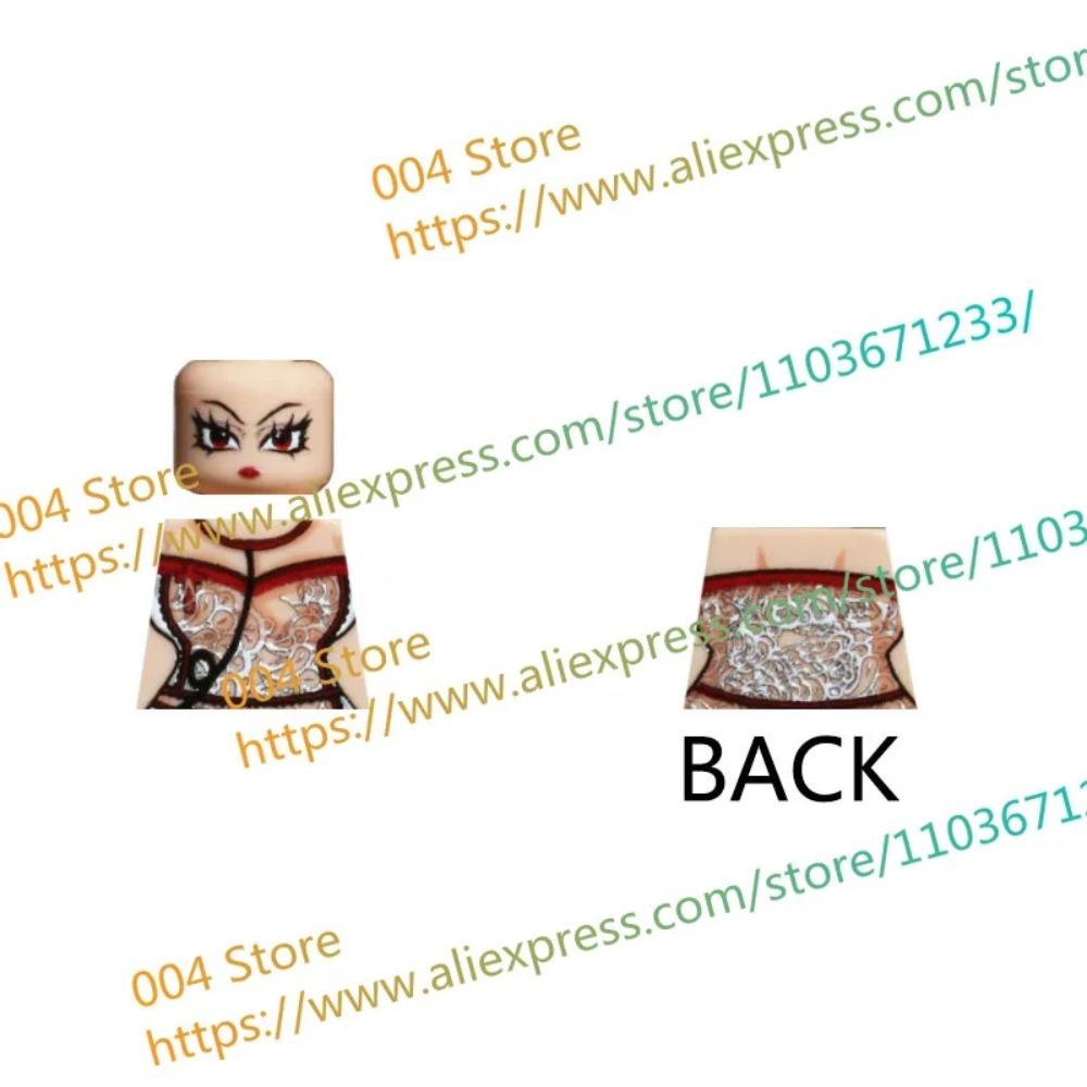 18+ Adult Building Block MOC Anime Action Figure Sexy Model Date Cartoon Swimwear Girl Hair Kit Ornament Toy Gift Collection F31