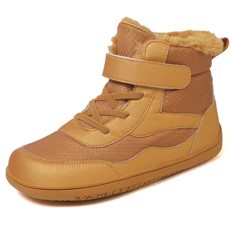 Children's snow boots winter piled thickened waterproof non-slip wear-resistant warm boys and girls cotton shoes