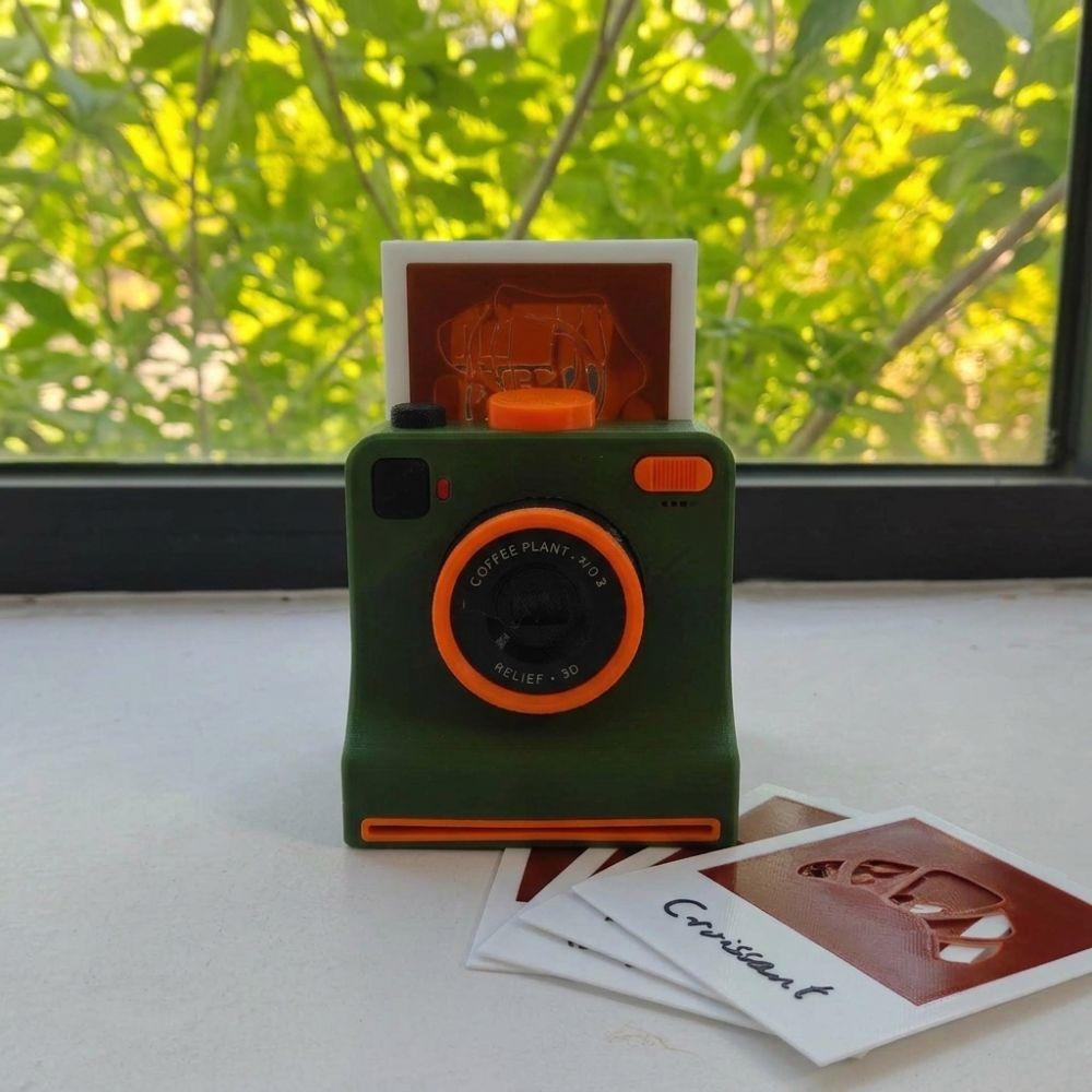 Vintage Look DIY Latte Art Camera Tool Funny Coffee Powder Print Camera Coffee Lovers